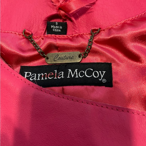 Pamela Mccoy Pink Leather Jacket size small nwt - Picture 4 of 9
